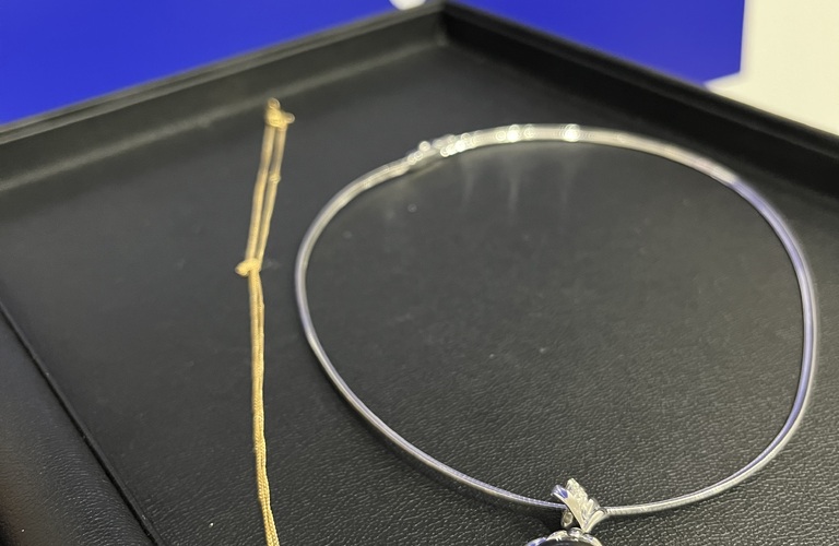 PT900 黒蝶パール真珠の宝飾品 貴金属は高価買取の買取大吉で！！