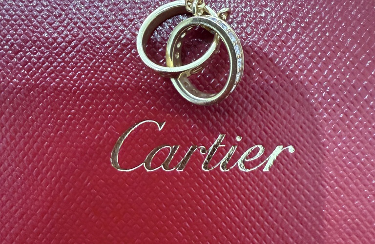 カルティエ　ベビーラブネックレス AU750の高価買取致します