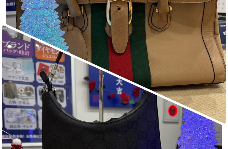 GUCCIのワンショルダーバッグ と オールドグッチのジェリーライン・ボストンバッグ をお買取いたしました